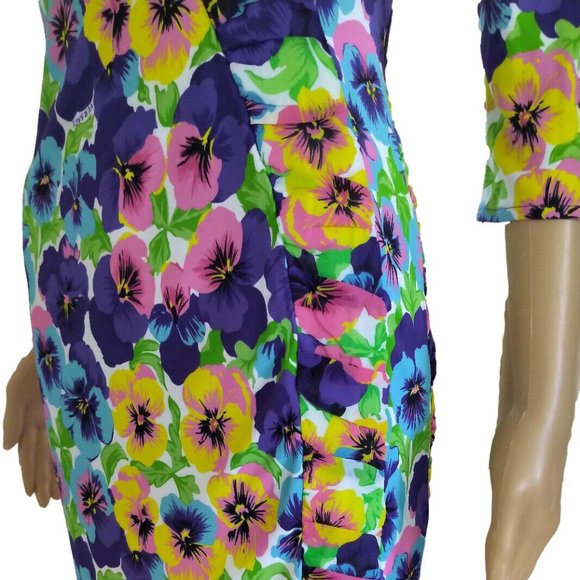 Gianni Versace  Logo St. Tropez Multicolor Floral Mini Dress 4 - Picture 3 of 11
